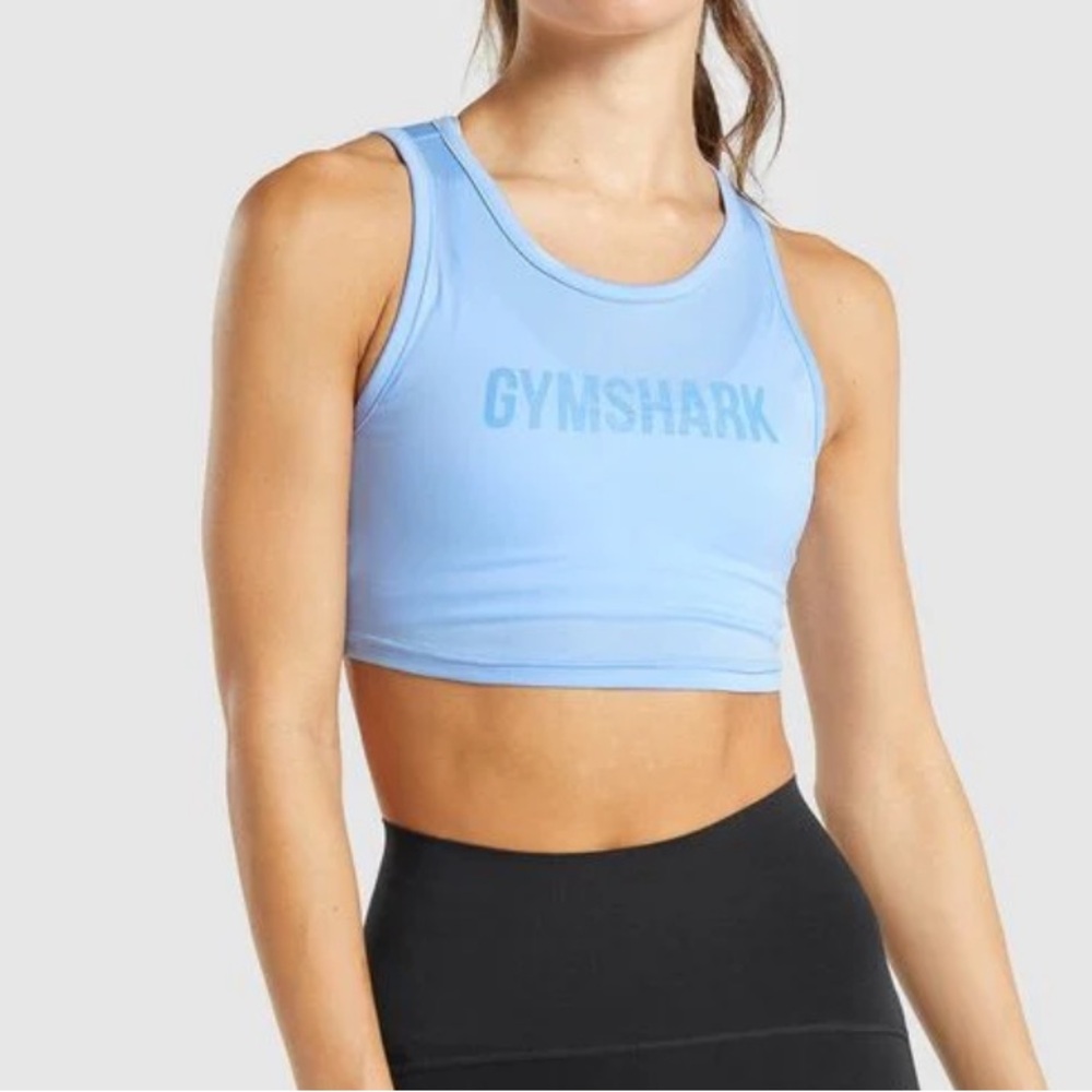 Gymshark Light Blue Power Training Crop Top